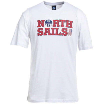 North Sails Elegantes Logo-T-Shirt aus weißer Baumwolle