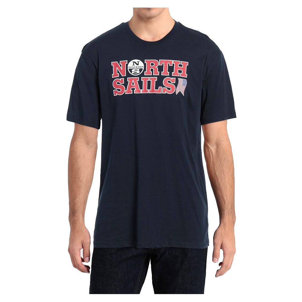 North Sails Nautische Nostalgie Marineblaues Baumwoll-T-Shirt