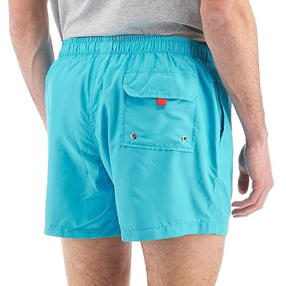 La Martina Hellblaue Polyester-Badehose für Männer