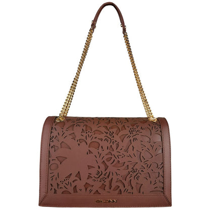 Baldinini Trend Braunes Kalbsleder Damen Crossbody Tasche