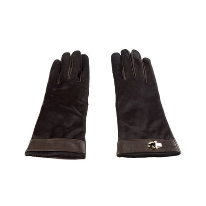 Cavalli Class Braunes Rindsleder Frauen Handschuh