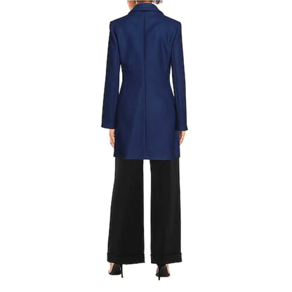 Love Moschino Blauer Wollmantel für Frauen