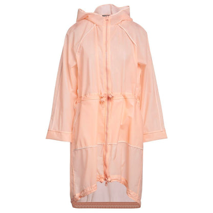 Elisabetta Franchi Elegante puderrosa wasserdichte lange Jacke
