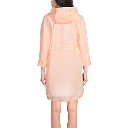 Elisabetta Franchi Elegante puderrosa wasserdichte lange Jacke