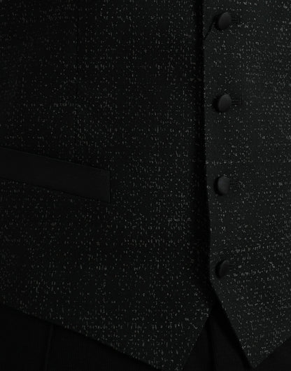 Dolce & Gabbana Schwarz Braun Seidenweste Kleid Formelle Weste