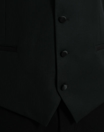 Dolce & Gabbana Schwarze Wollweste Kleid Formelle Weste