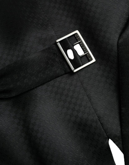 Dolce & Gabbana Braunes Wollwams Kleid Formelle Weste