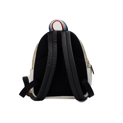 COACH Mini Court Signature Pear Motif Shoulder Backpack School Bag Chalk Taffy