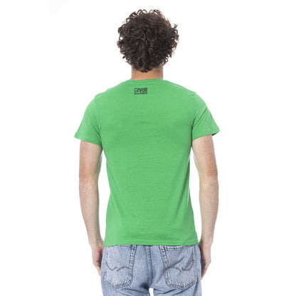Cavalli Class Grünes Baumwolle Männer T-Shirt