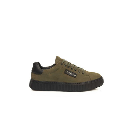 Cerruti 1881 Grünes Rindsleder Herren Sneaker