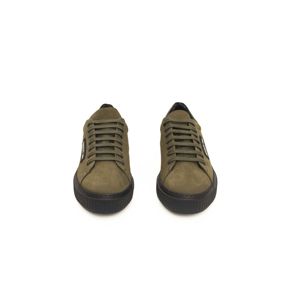 Cerruti 1881 Grünes Rindsleder Herren Sneaker