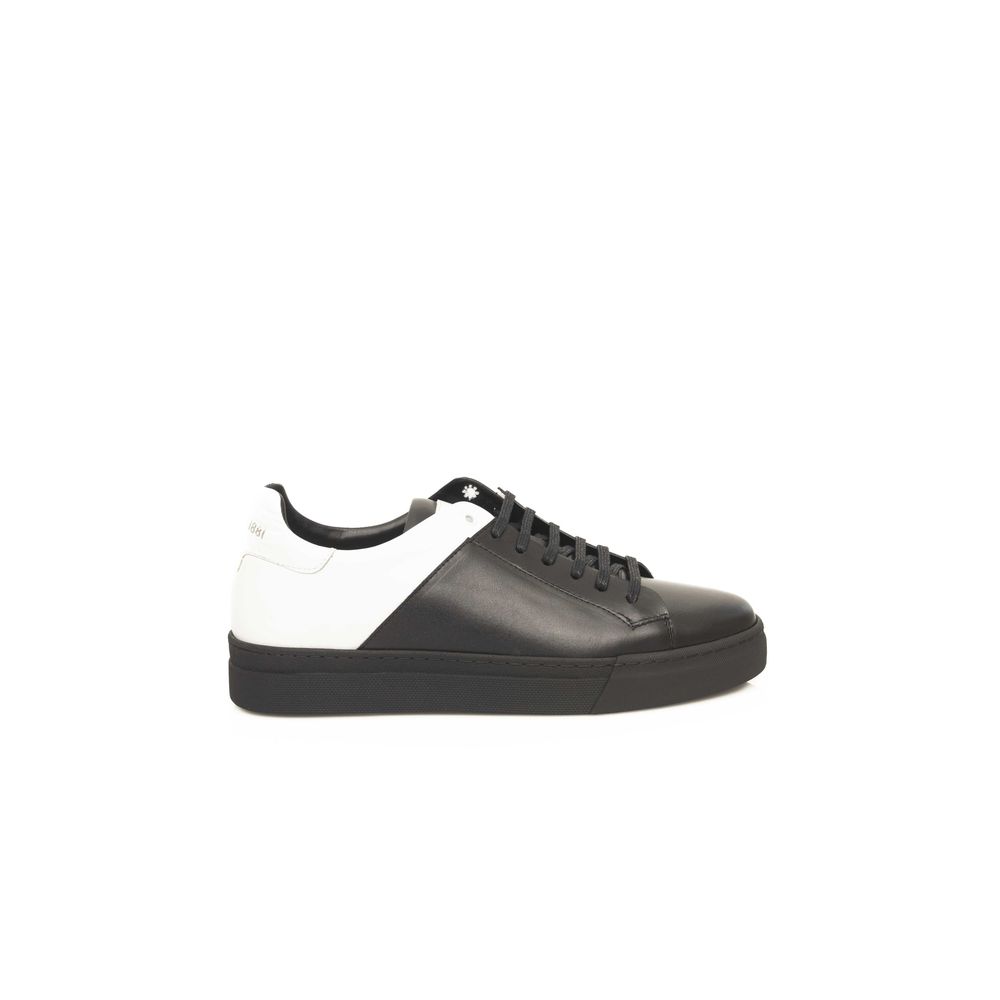 Cerruti 1881 Schwarzes Rindsleder Herren Sneaker