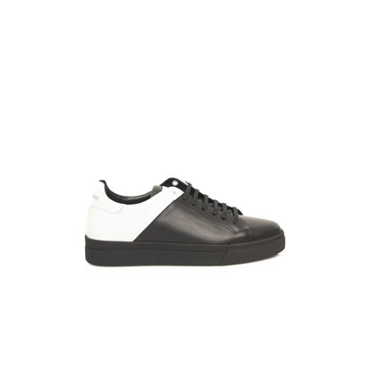 Cerruti 1881 Schwarzes Rindsleder Herren Sneaker