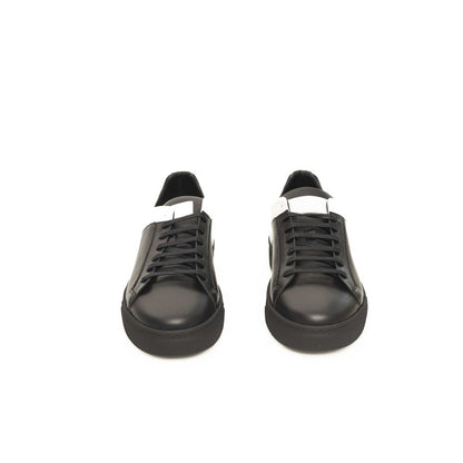 Cerruti 1881 Schwarzes Rindsleder Herren Sneaker