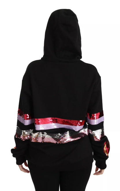 Dolce & Gabbana DG Pailletten Pullover mit Kapuze