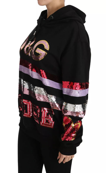 Dolce & Gabbana DG Pailletten Pullover mit Kapuze