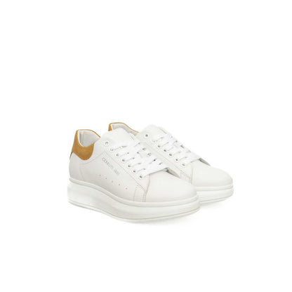 Cerruti 1881 White Leather Women's Sneakers