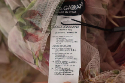 Dolce &amp; Gabbana Long maxi dress with floral print in multicolor