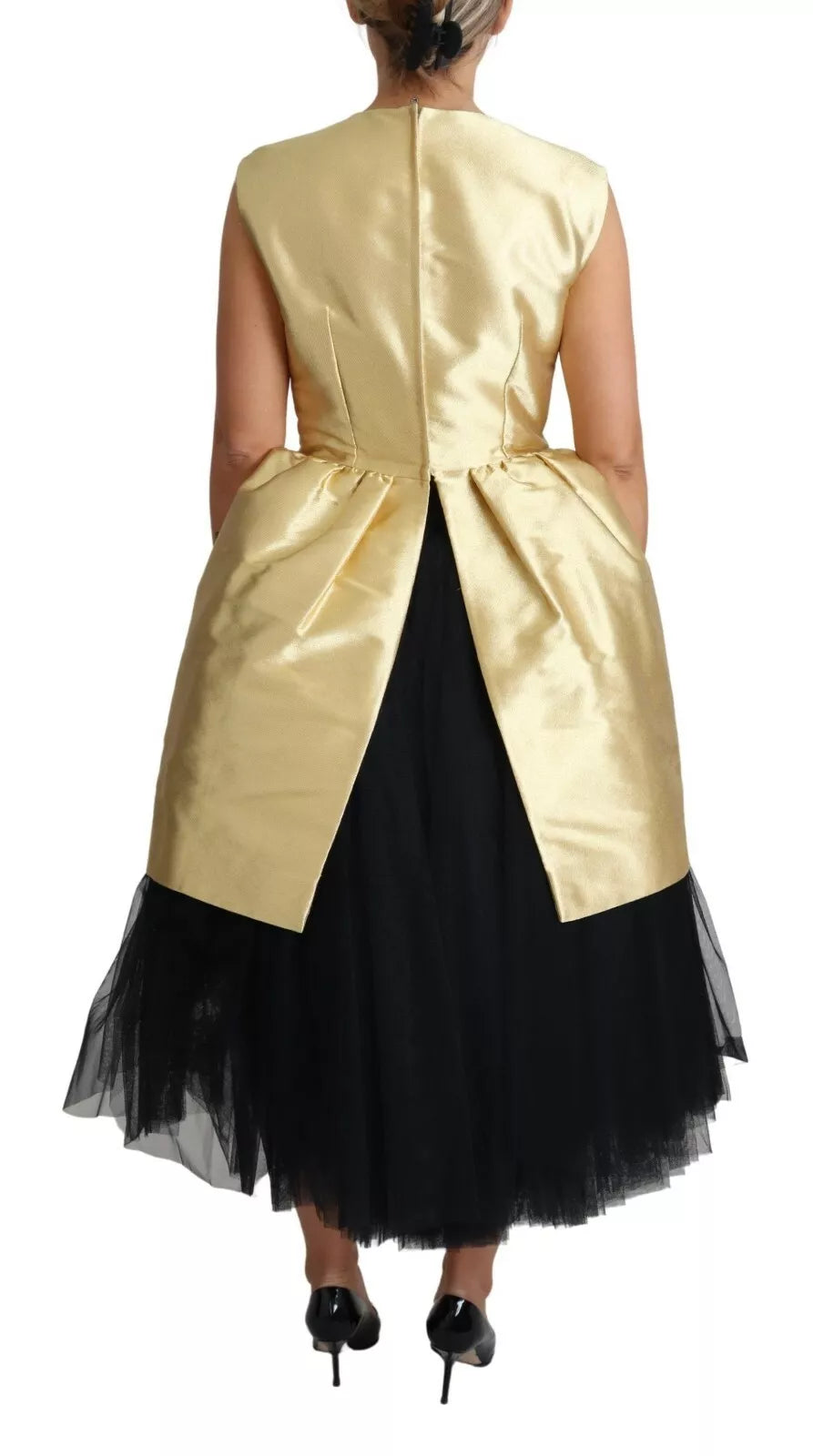 Dolce & Gabbana Rosa Spaghetti-Träger-Bodycon-Midikleid (Kopie)
