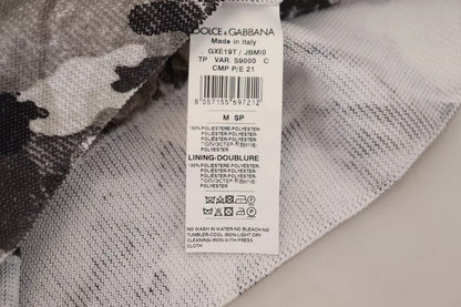 Dolce & Gabbana Schwarzer Polyester-Pullover mit Rundhalsausschnitt