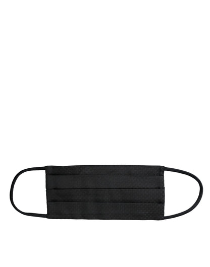 Dolce & Gabbana Schwarz 100% Seide Verstellbare Krawatte Gesichtsmaske