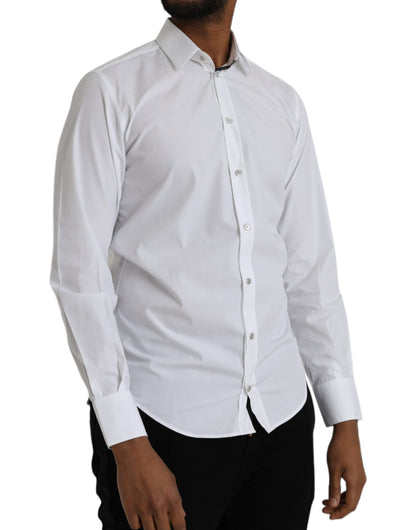 Dolce &amp; Gabbana White long-sleeved cotton dress MARTINI shirt