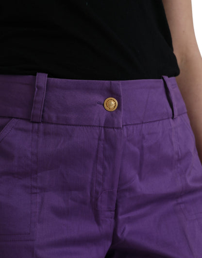 BENCIVENGA Lila Baumwolle MidWaist Straight Cropped Pants