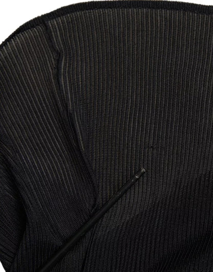 Dolce & Gabbana Schwarzer Viskose-Rollkragenpullover