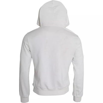 Dolce & Gabbana Weißer Kapuzenpullover aus Baumwolle von Caesar