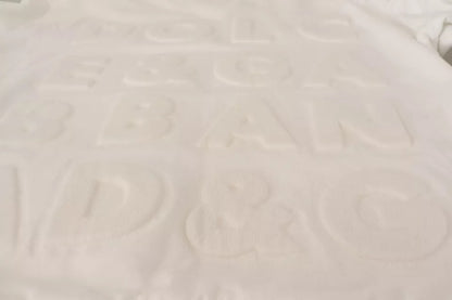 Dolce & Gabbana Weißes Sweatshirt aus Baumwolle mit Logoprägung Pullover