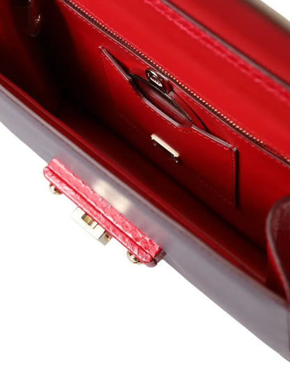 Dolce & Gabbana Multicolor Lucia Crossbody-Umhängetasche aus gebürstetem Leder