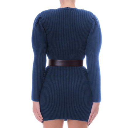 Elisabetta Franchi Blue Wool Dress for Women