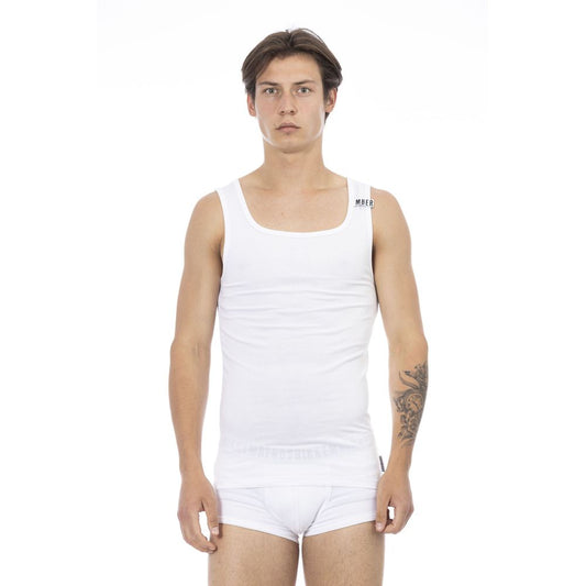 Bikkembergs Weißes Baumwoll-Tank-Top für Männer