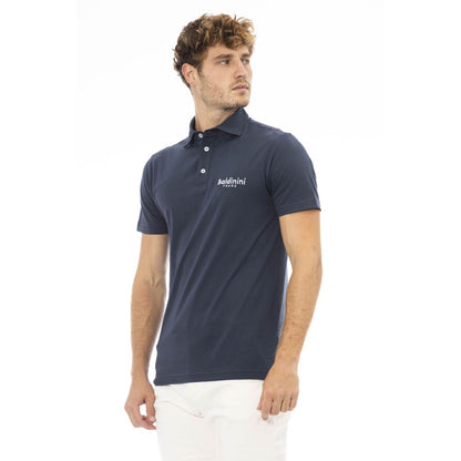 Baldinini Trend Blaues Baumwoll-Poloshirt für Männer