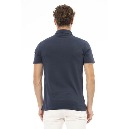 Baldinini Trend Blaues Baumwoll-Poloshirt für Männer