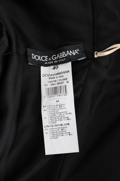 Dolce & Gabbana Goldfarbener Seiden-Stretch-Romper Body