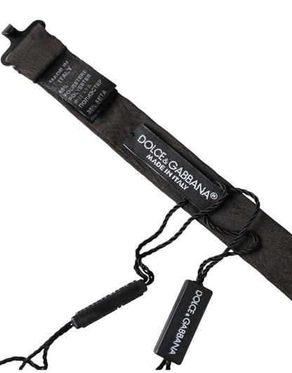 Dolce & Gabbana Schwarze Seide Verstellbare Hals Männer Fliege