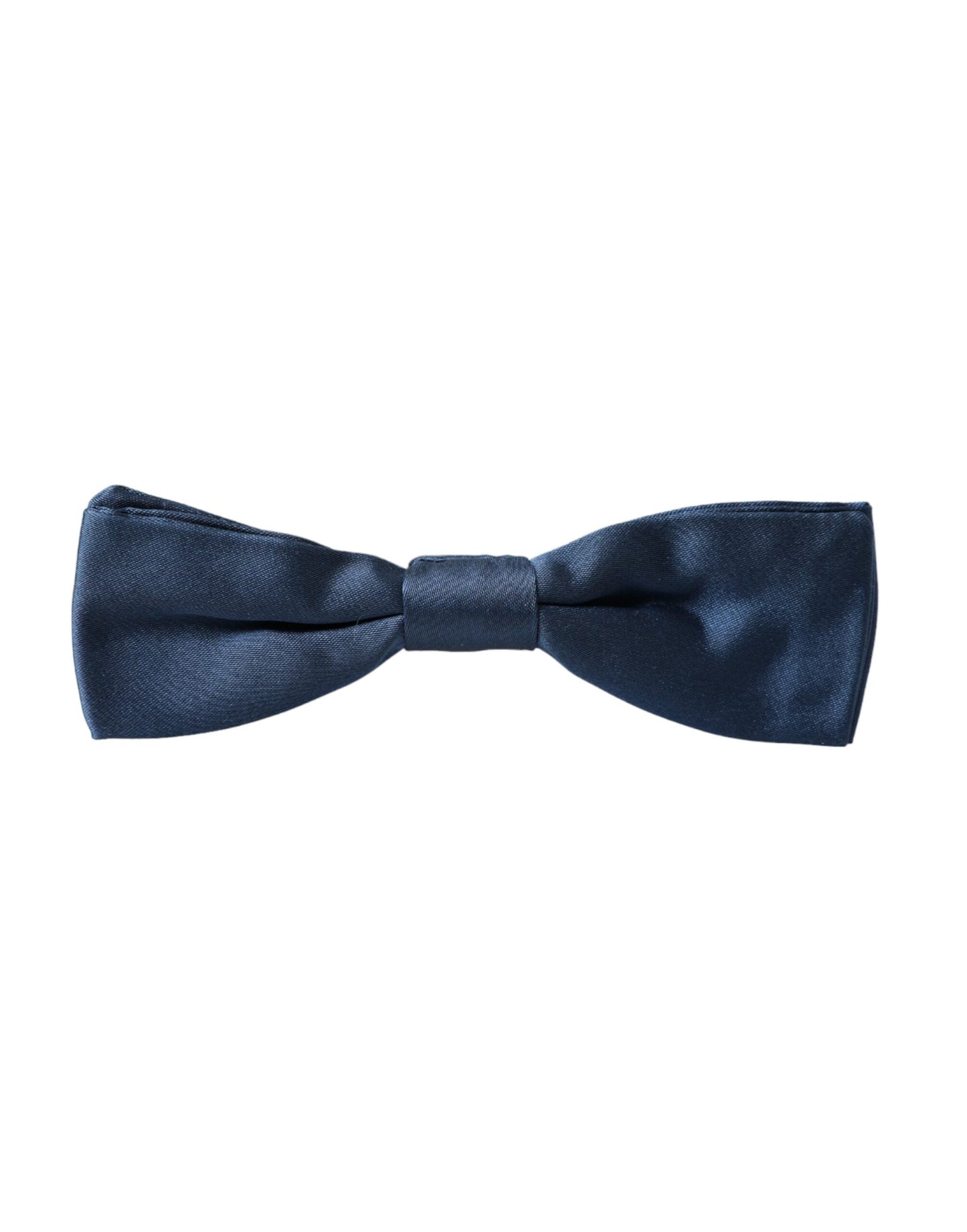 Dolce & Gabbana Blau Satin Seide Verstellbare Hals Männer Fliege