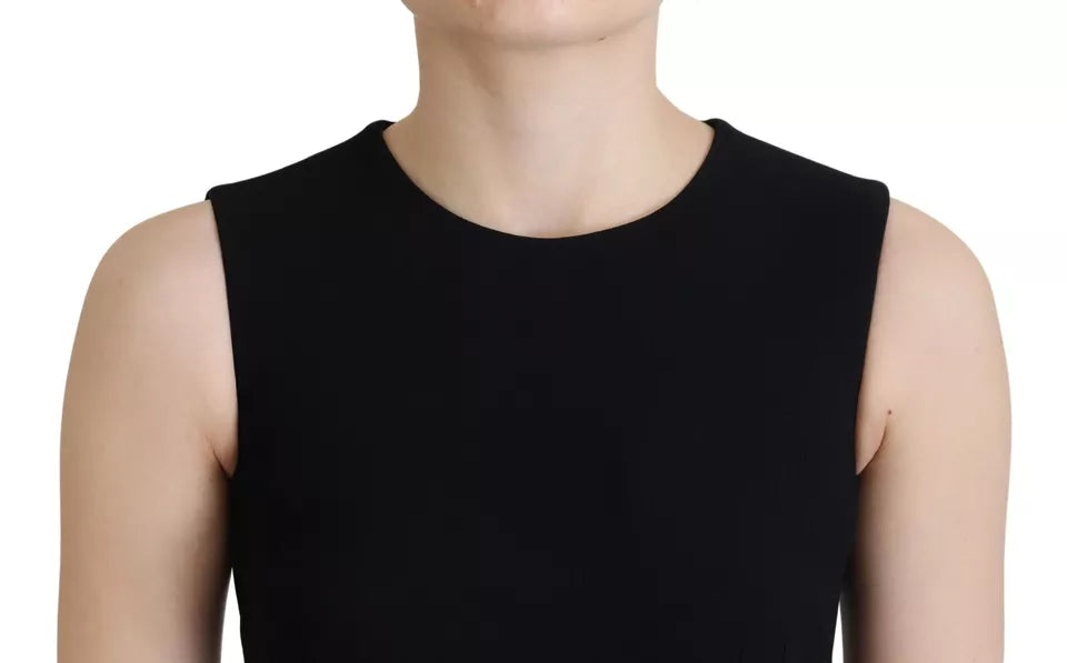 Dolce & Gabbana Schwarzes Kleid Etuikleid aus Viskose