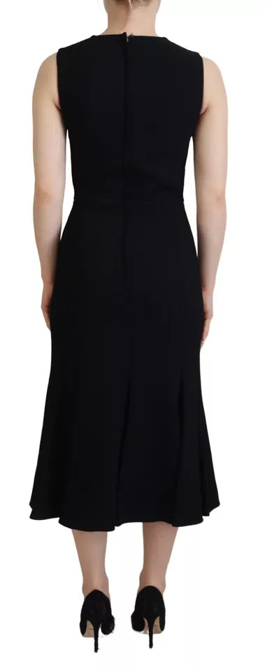 Dolce & Gabbana Schwarzes Kleid Etuikleid aus Viskose