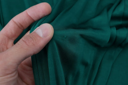 Dolce & Gabbana Dunkelgrünes langärmeliges Midikleid aus Viskose