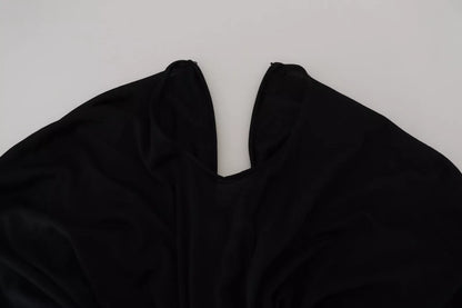 Dolce & Gabbana Schwarzes Etuikleid Midikleid Wolle Wrap Dress