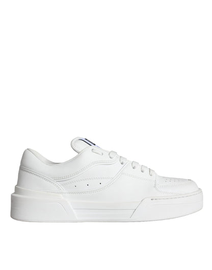 Dolce & Gabbana Weiß Miami Leder Low Top Turnschuhe Schuhe