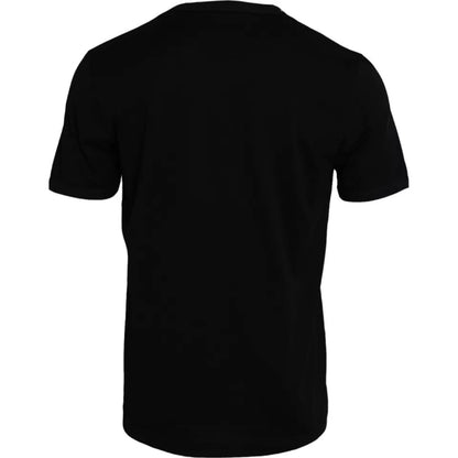 Dolce & Gabbana Schwarzes Baumwoll-T-Shirt mit Rundhalsausschnitt und kurzen Ärmeln für Männer