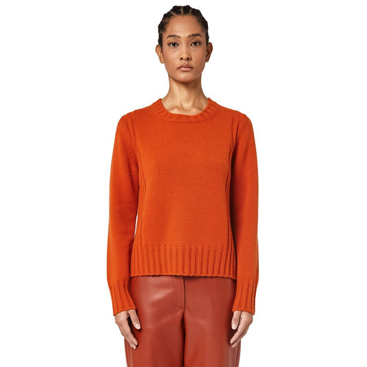 Alpha Studio Orangefarbener Kaschmirpullover
