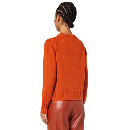 Alpha Studio Orangefarbener Kaschmirpullover