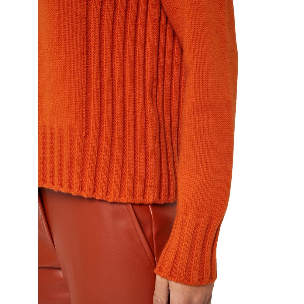 Alpha Studio Orangefarbener Kaschmirpullover