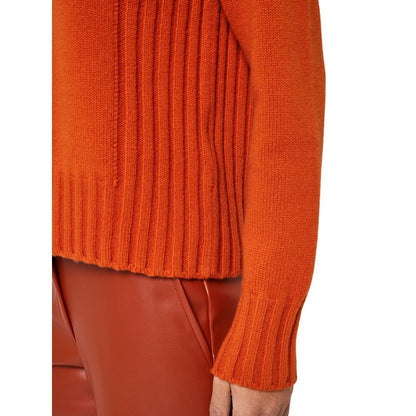 Alpha Studio Orangefarbener Kaschmirpullover