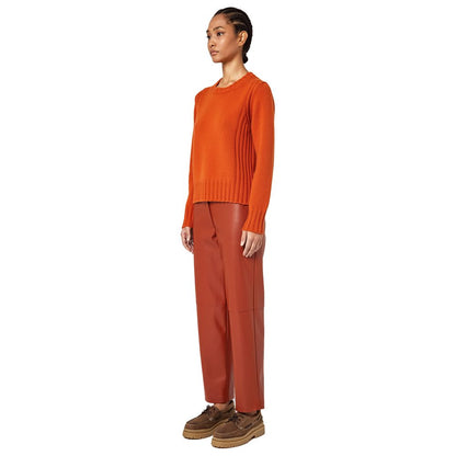 Alpha Studio Orangefarbener Kaschmirpullover