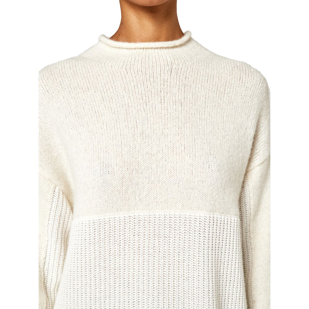 Alpha Studio Weißer Pullover aus wiederverwerteter Wolle für Frauen